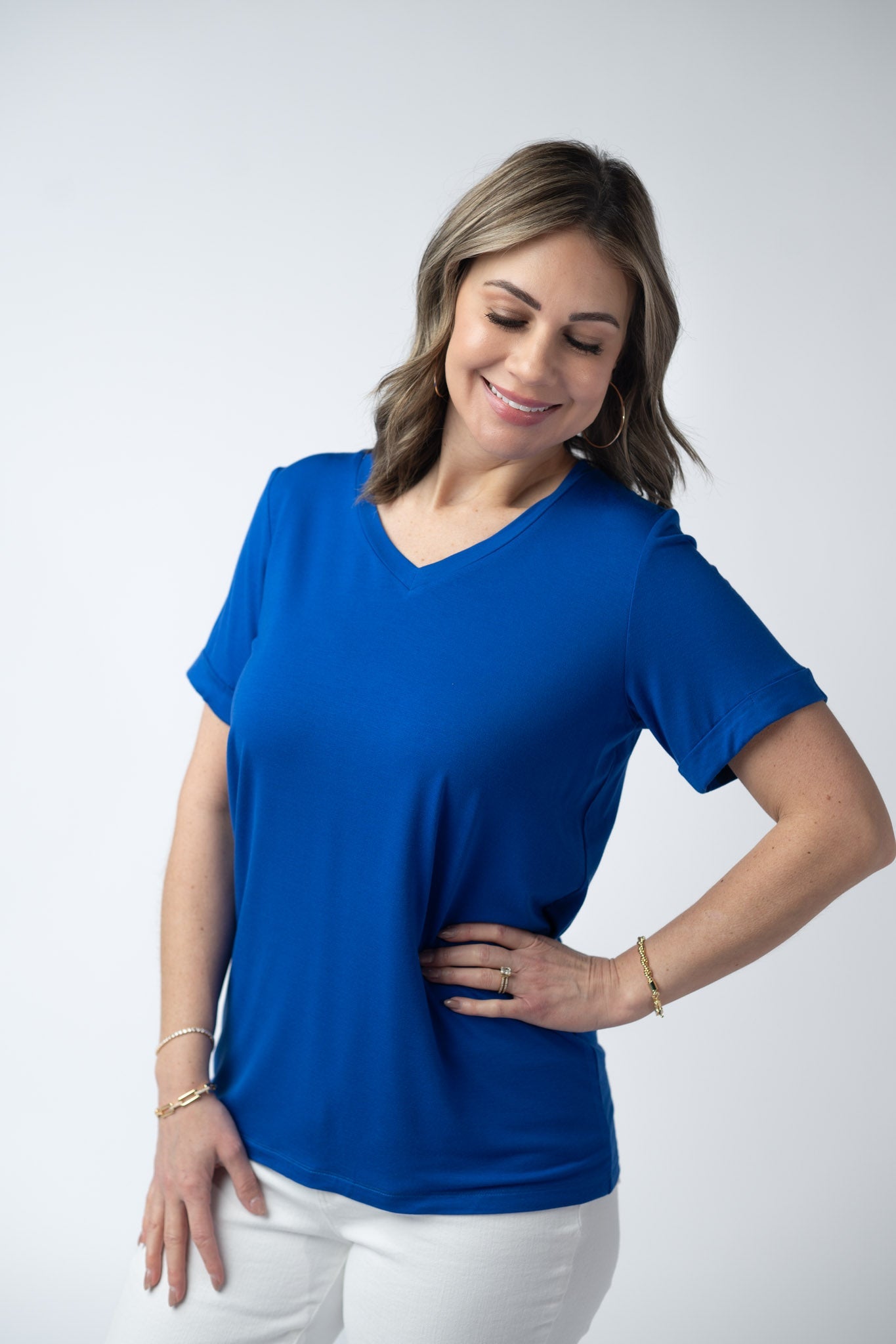 Sophie Tee - Blue-Shirts-Dear Me Southern Boutique, located in DeRidder, Louisiana