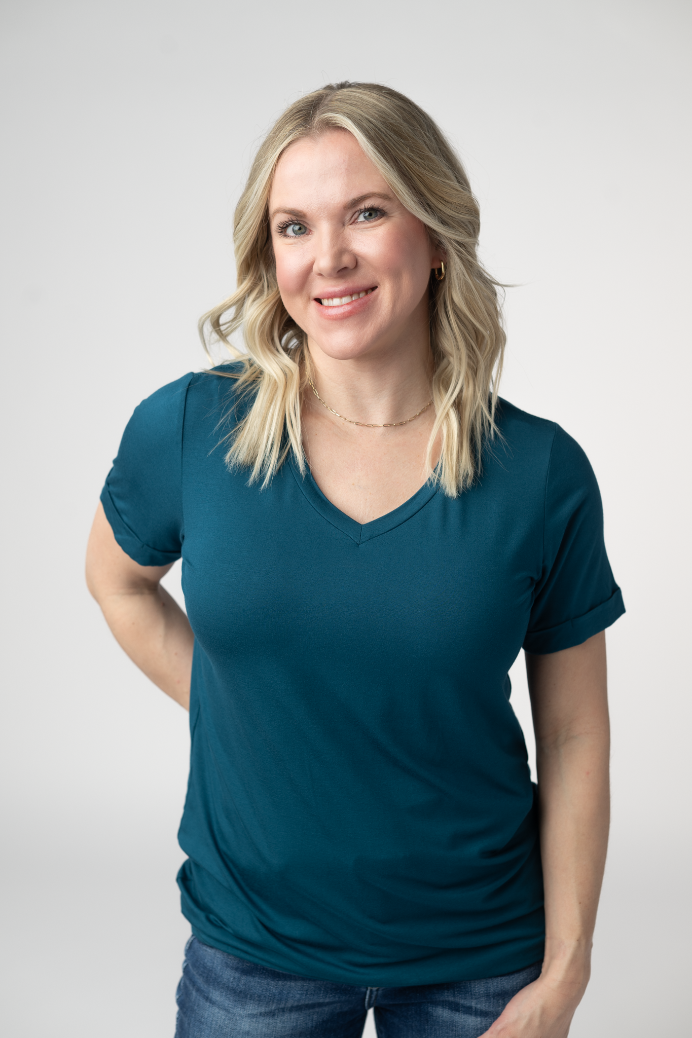 Sophie Top - Teal-Shirts-Dear Me Southern Boutique, located in DeRidder, Louisiana