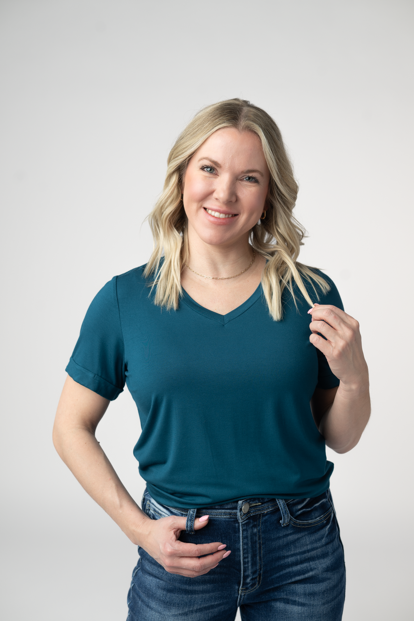 Sophie Top - Teal-Shirts-Dear Me Southern Boutique, located in DeRidder, Louisiana