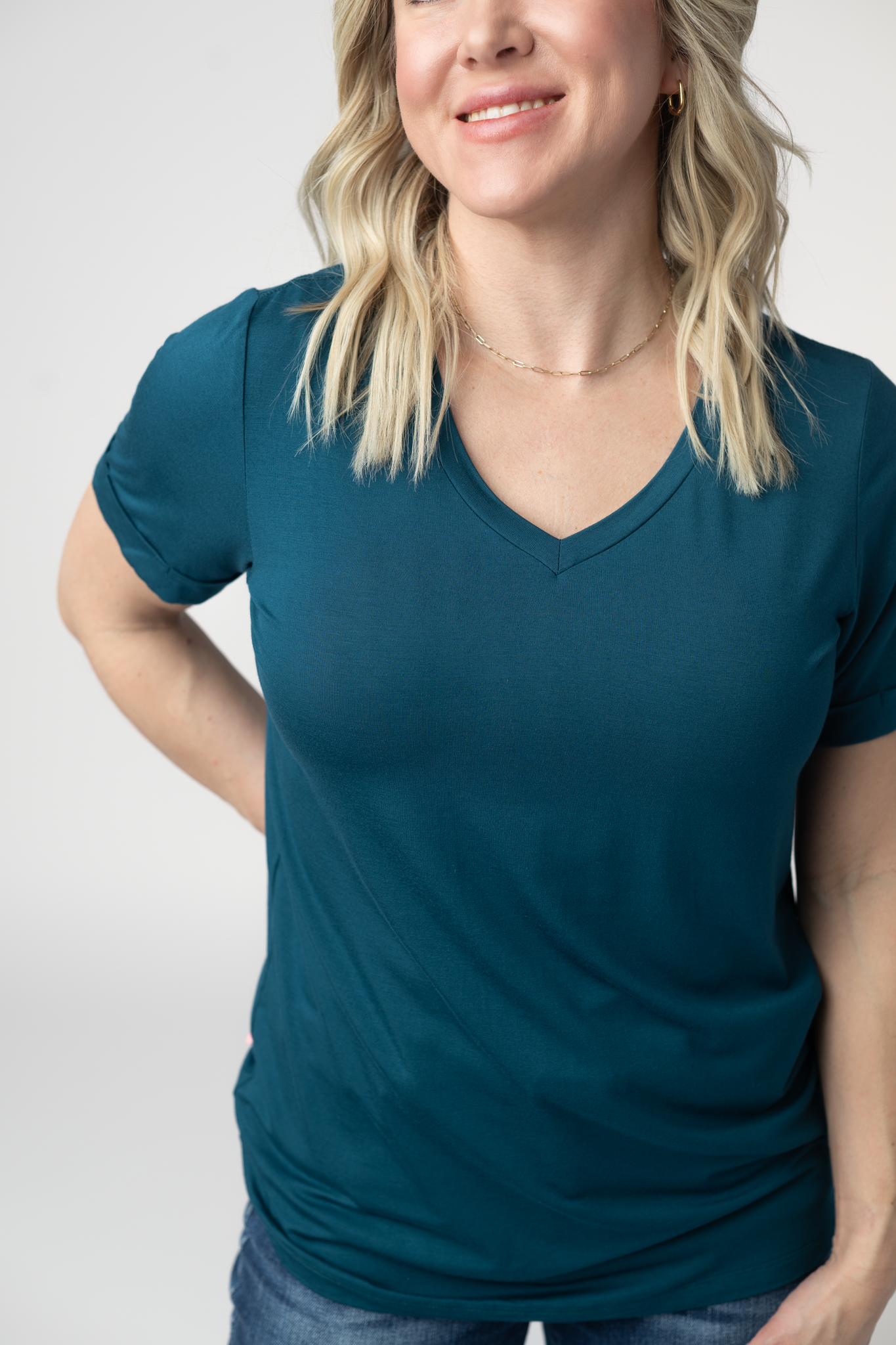 Sophie Top - Teal-Shirts-Dear Me Southern Boutique, located in DeRidder, Louisiana