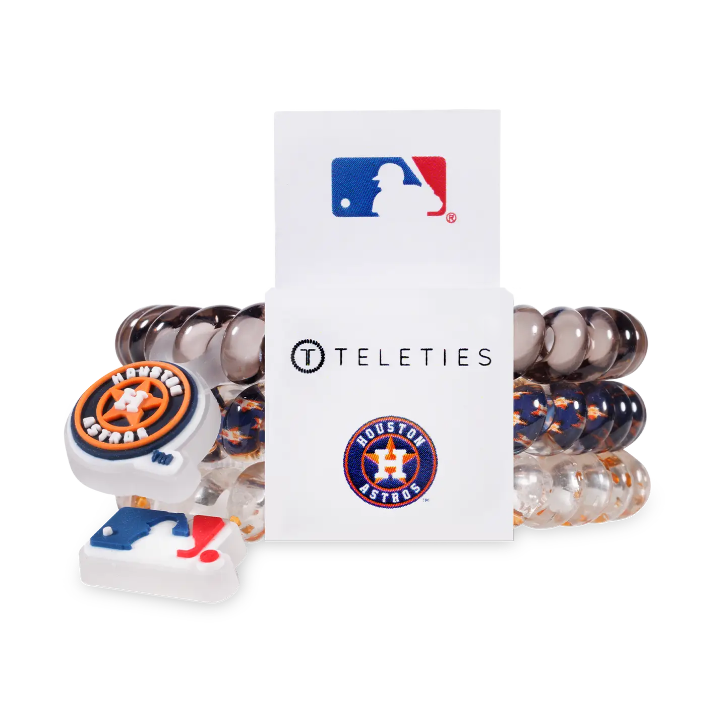 Spiral Hair Coils | Small | Houston Astros Hair Ties-Tiny Hair Ties-Dear Me Southern Boutique, located in DeRidder, Louisiana