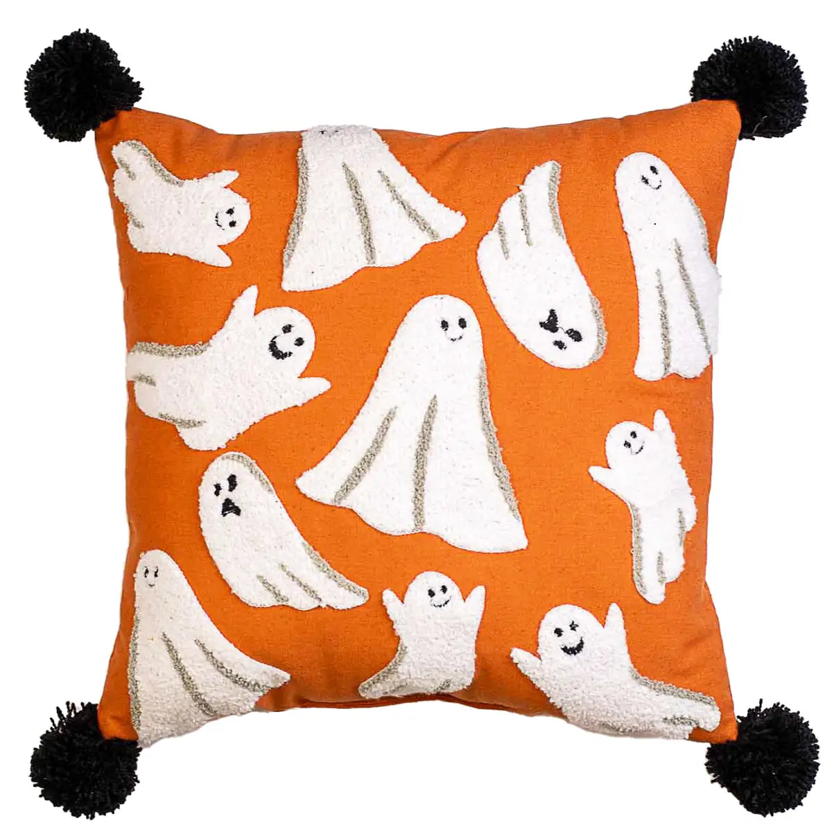 Spooky Ghost Embroidered Pillow-Dear Me Southern Boutique, located in DeRidder, Louisiana