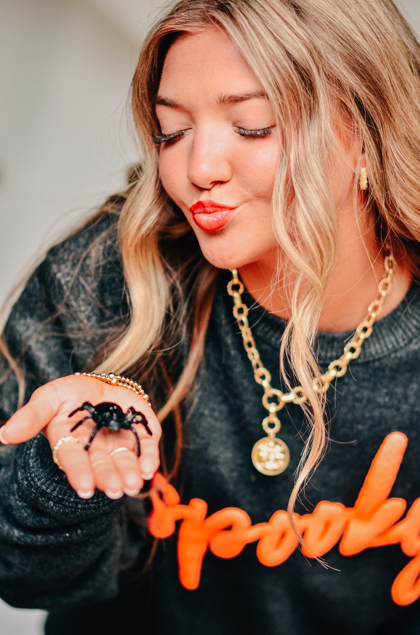 Spooky Knit Sweatshirt-Dear Me Southern Boutique, located in DeRidder, Louisiana