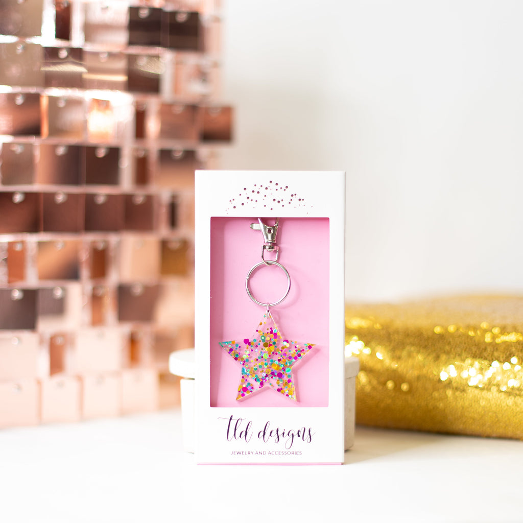 Star Acrylic Keychain-Gifts-Dear Me Southern Boutique, located in DeRidder, Louisiana