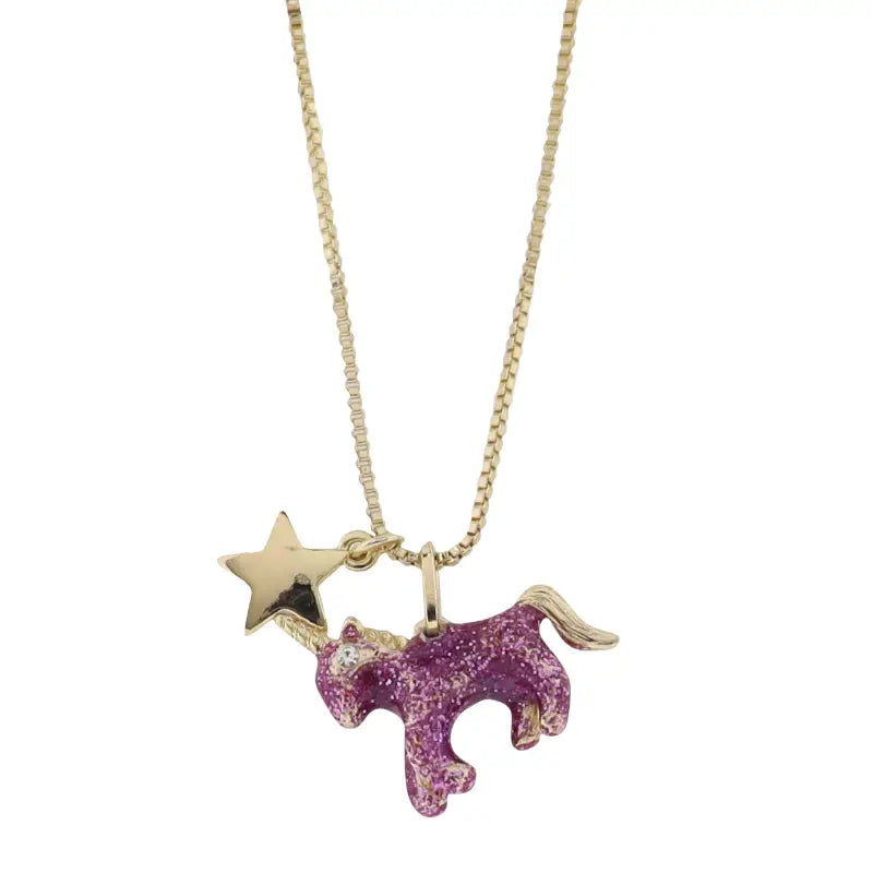 Starlight Sparkle Unicorn Necklace-Necklaces-Dear Me Southern Boutique, located in DeRidder, Louisiana