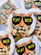 Starry Eyed Tiger - Play Neck - Game Day Button-Dear Me Southern Boutique, located in DeRidder, Louisiana