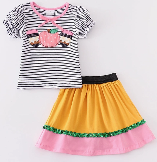 Stay Sharp Two-Piece Set-Kids-Dear Me Southern Boutique, located in DeRidder, Louisiana