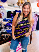 Step and Repeat Geaux Tigers Tank-Graphic Tops-Dear Me Southern Boutique, located in DeRidder, Louisiana