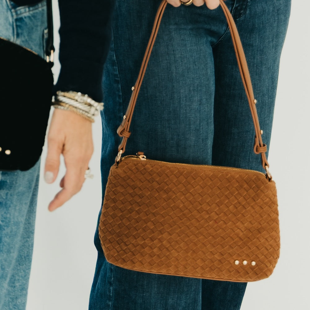 Suede Harper Hobo Shoulder Bag-Presales-Dear Me Southern Boutique, located in DeRidder, Louisiana