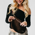Suede Westlyn Woven Bum Bag-Presales-Dear Me Southern Boutique, located in DeRidder, Louisiana
