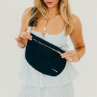 Suede Westlyn Woven Bum Bag-Presales-Dear Me Southern Boutique, located in DeRidder, Louisiana