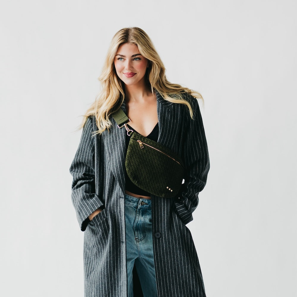 Suede Westlyn Woven Bum Bag-Presales-Dear Me Southern Boutique, located in DeRidder, Louisiana