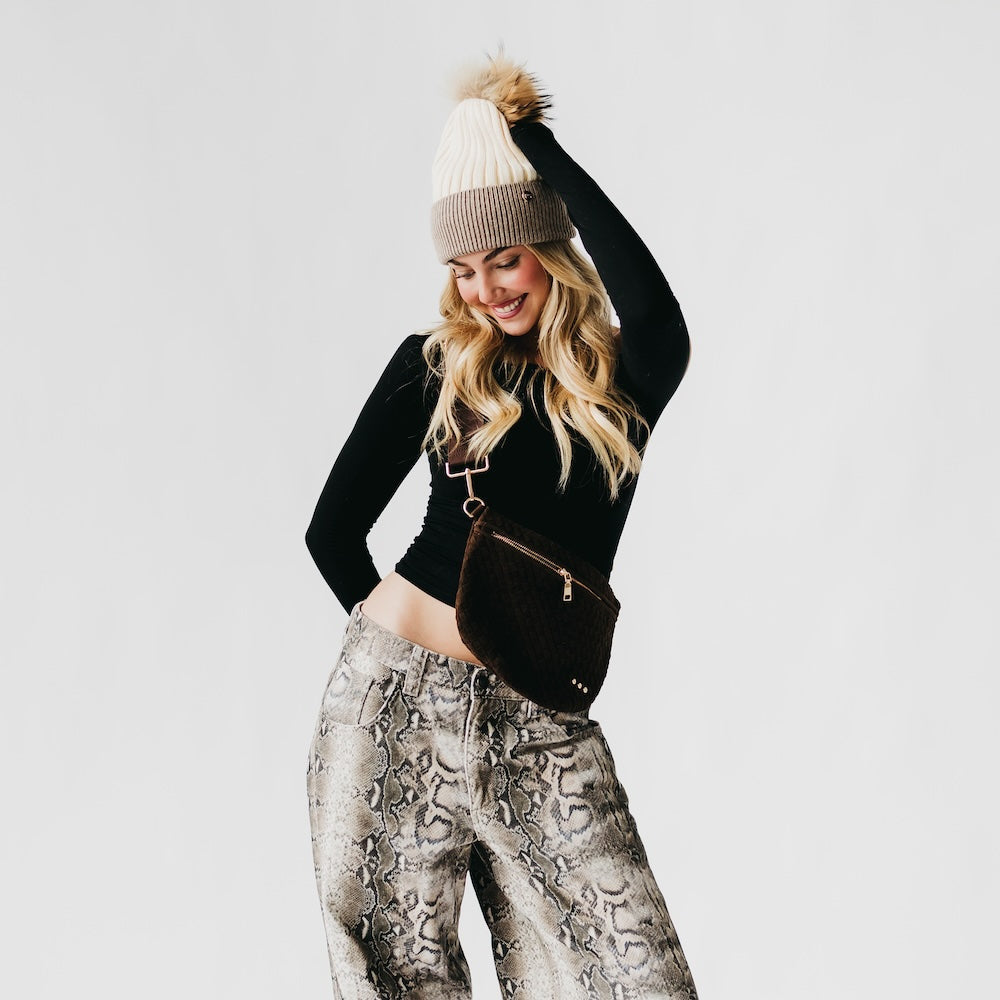 Suede Westlyn Woven Bum Bag-Presales-Dear Me Southern Boutique, located in DeRidder, Louisiana