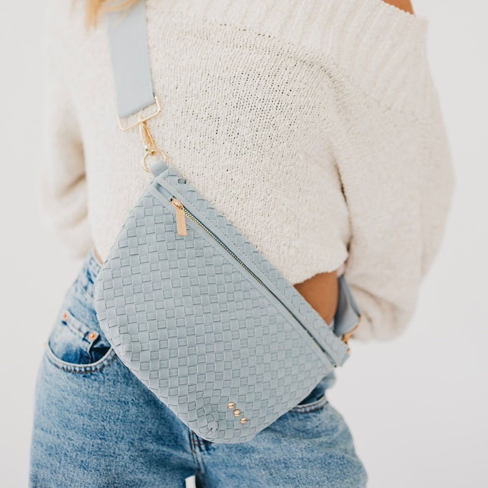 Suede Westlyn Woven Bum Bag-Presales-Dear Me Southern Boutique, located in DeRidder, Louisiana