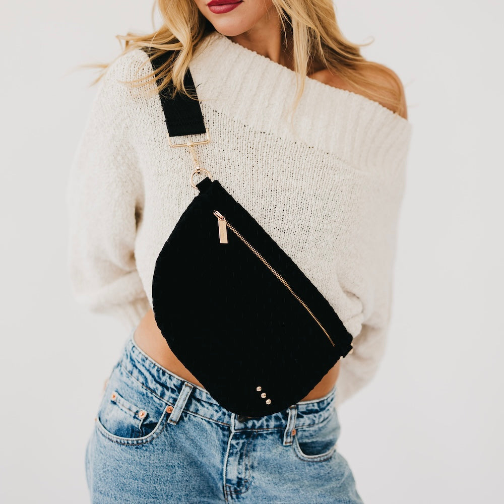Suede Westlyn Woven Bum Bag-Presales-Dear Me Southern Boutique, located in DeRidder, Louisiana