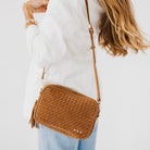 Suede Woven Willow Camera Crossbody Bag-Presales-Dear Me Southern Boutique, located in DeRidder, Louisiana