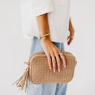 Suede Woven Willow Camera Crossbody Bag-Presales-Dear Me Southern Boutique, located in DeRidder, Louisiana