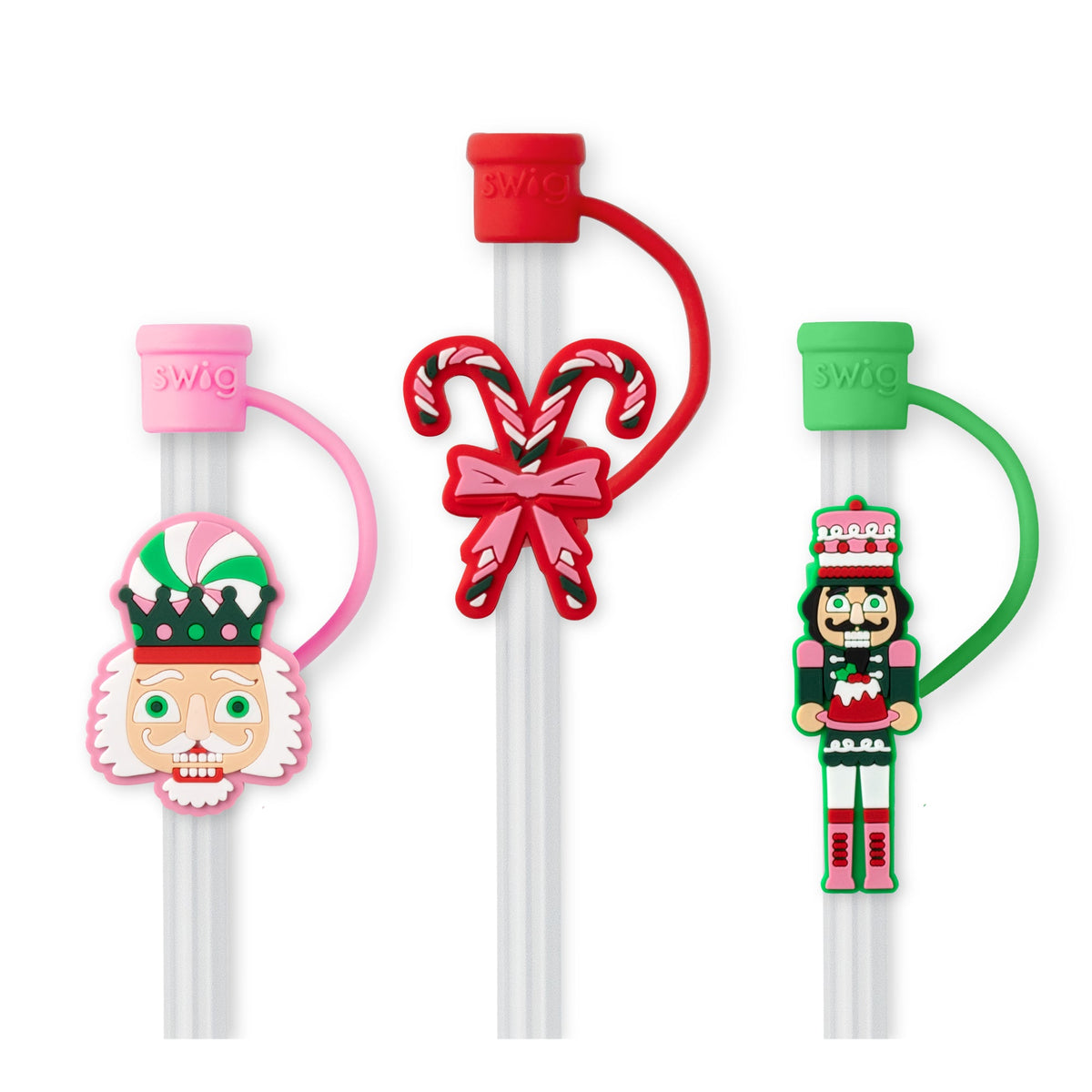 Sugar Plum Soldiers Reusable Straw Topper Set-Drinkwear-Dear Me Southern Boutique, located in DeRidder, Louisiana