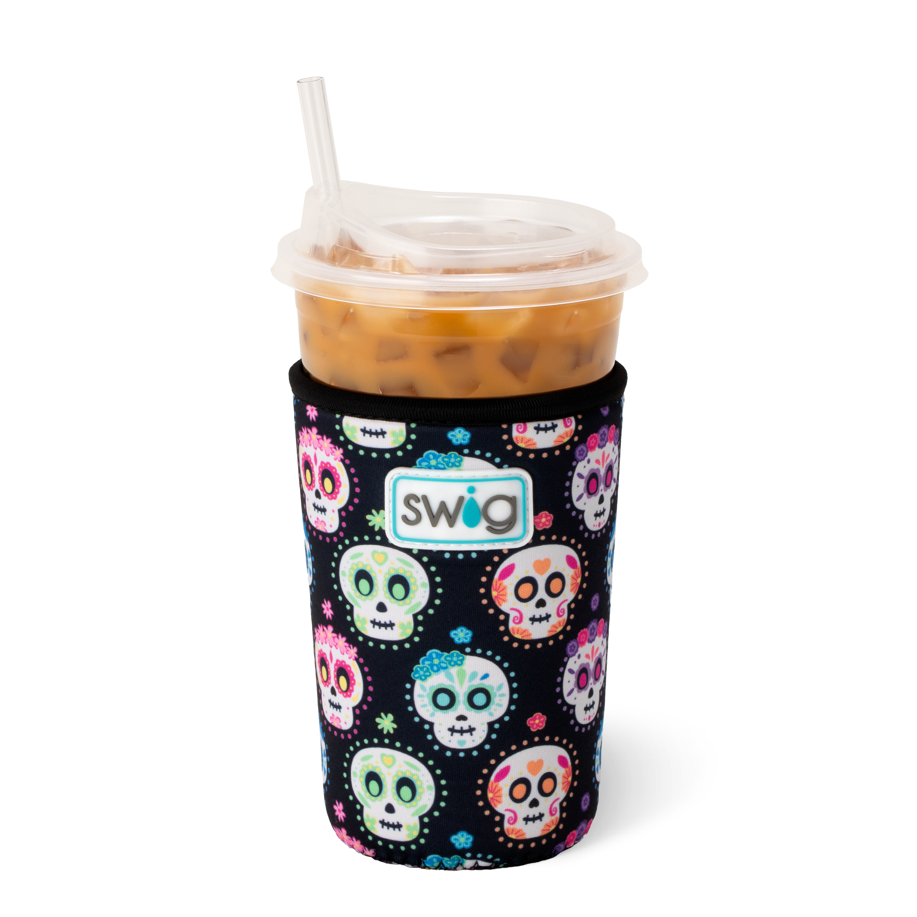 Sugar Skulls Swig Iced Cup Coolie-Drink Coolies-Dear Me Southern Boutique, located in DeRidder, Louisiana