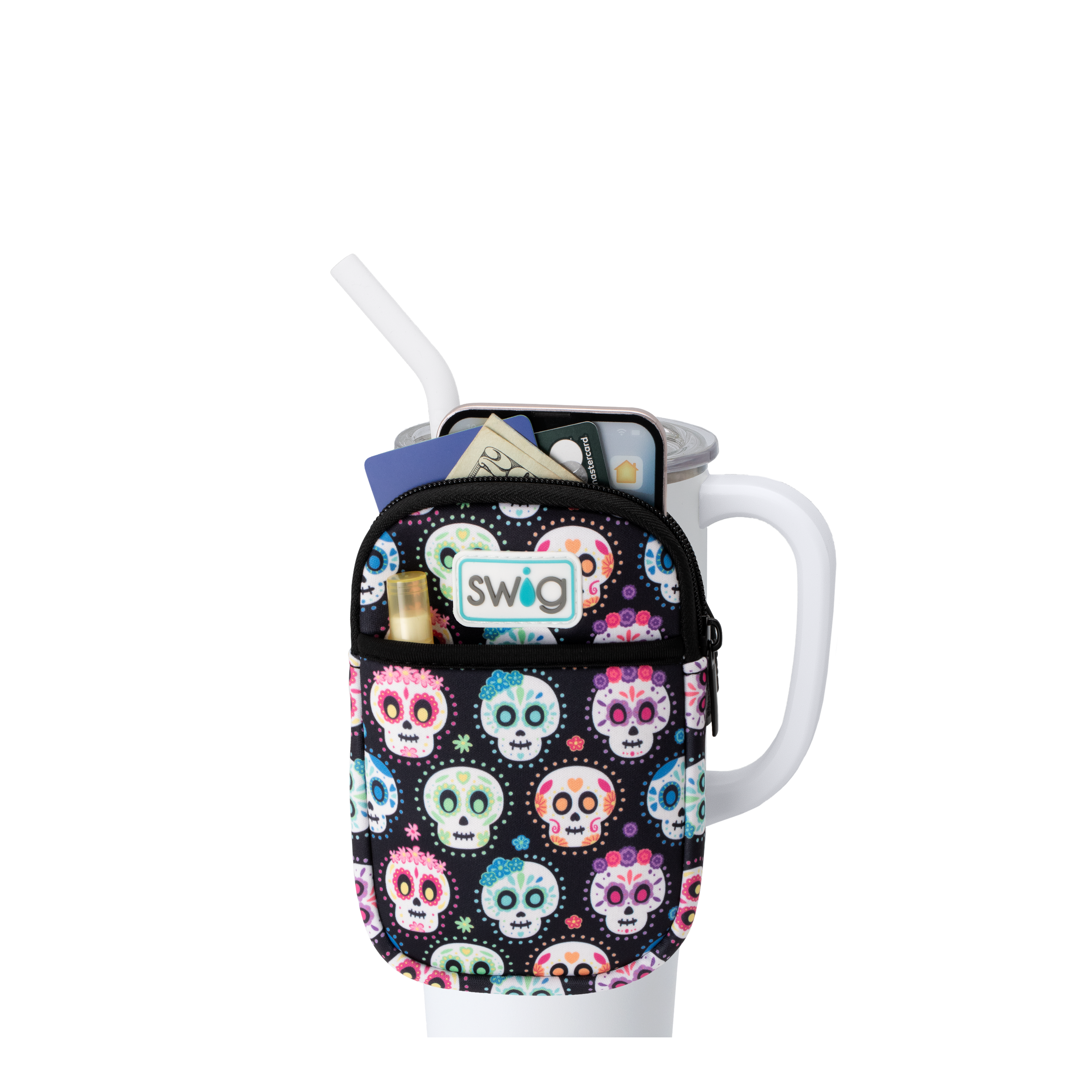 Sugar Skulls Swig Mega Mug Pouch-Mega Mugs-Dear Me Southern Boutique, located in DeRidder, Louisiana