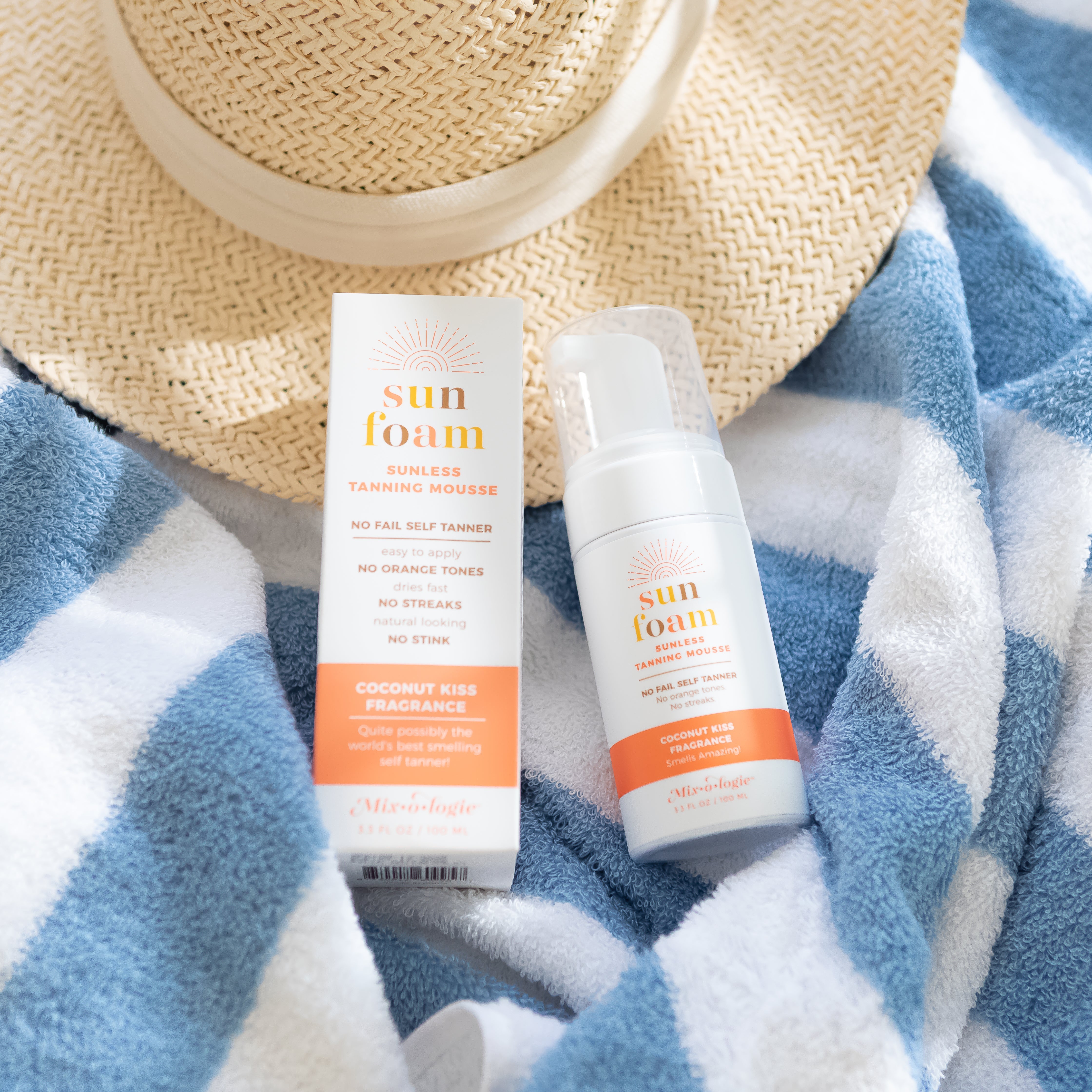 SunFoam Sunless Tanning Mousse with Free Travel Size Sunfoam by Mixologie-Presales-Dear Me Southern Boutique, located in DeRidder, Louisiana