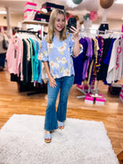 Sunday Stroll Peplum Floral Blouse-Tops-Dear Me Southern Boutique, located in DeRidder, Louisiana