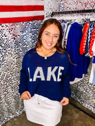 Sunrise Lightweight Sweater-Lake-Dear Me Southern Boutique, located in DeRidder, Louisiana