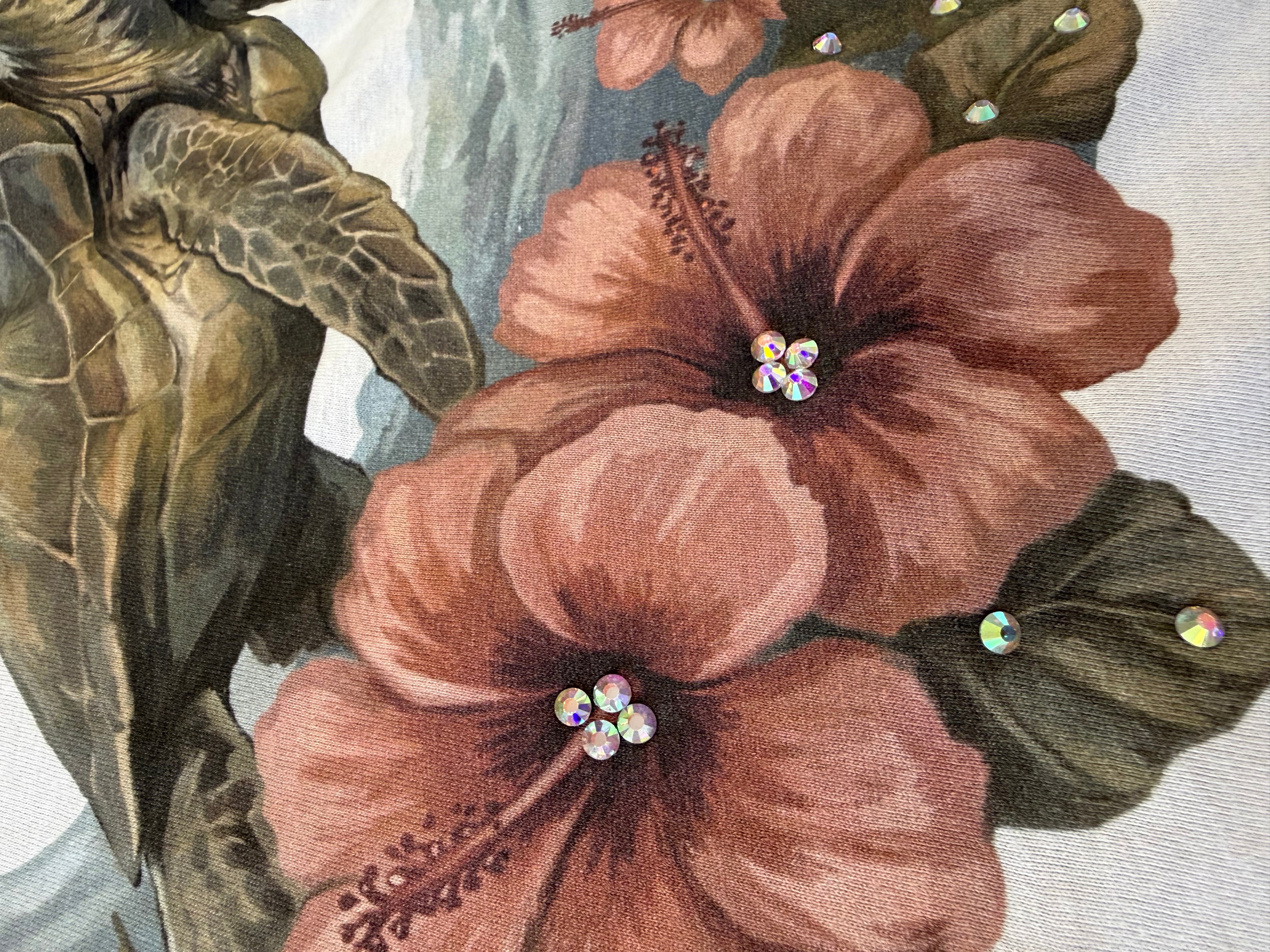 Surfside Turtle Bougie Rhinestone Tee-Dear Me Southern Boutique, located in DeRidder, Louisiana