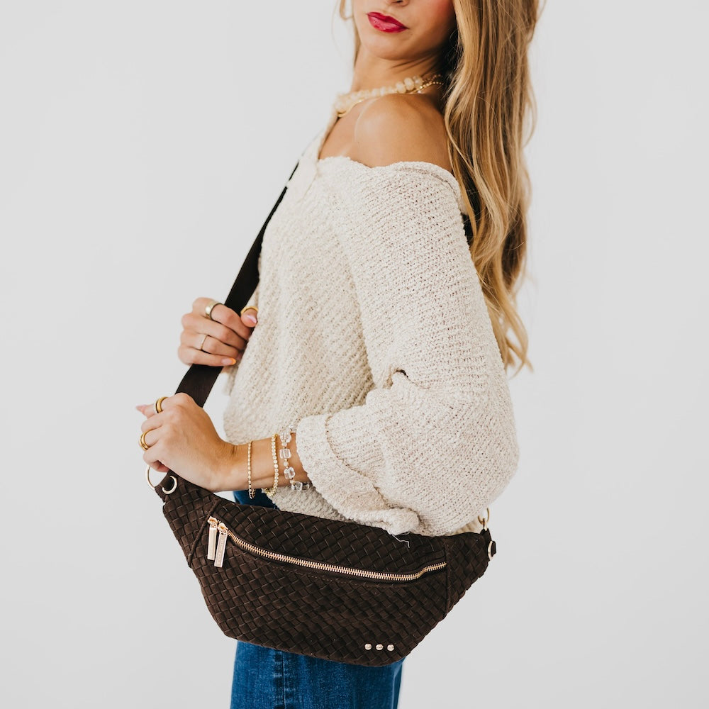 Susie Suede Bum Bag-Bum Bag-Dear Me Southern Boutique, located in DeRidder, Louisiana