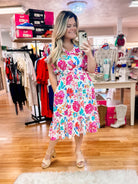 Sweet Embrace Floral Dress-Dresses-Dear Me Southern Boutique, located in DeRidder, Louisiana