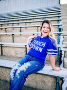 TOUCHDOWN Sequin Game Day Top-Graphic Tops-Dear Me Southern Boutique, located in DeRidder, Louisiana