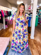 Talk Southern To Me Floral Dress-Dresses-Dear Me Southern Boutique, located in DeRidder, Louisiana