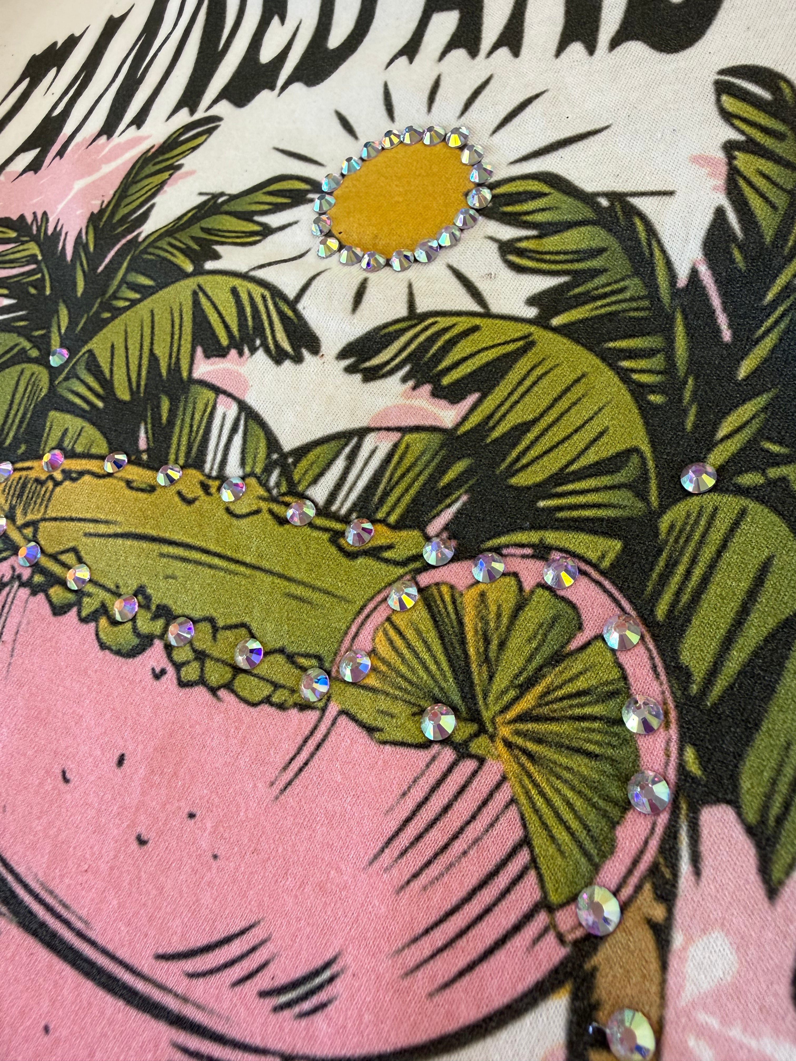 Tanned & Tipsy Bougie Rhinestone Tee-Dear Me Southern Boutique, located in DeRidder, Louisiana