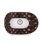 Teleties Flat Round Clip - Chocolate Quilted-Hair Clips-Dear Me Southern Boutique, located in DeRidder, Louisiana