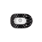 Teleties Flat Round Clip - Jet Black Quilted-Hair Clips-Dear Me Southern Boutique, located in DeRidder, Louisiana