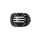 Teleties Flat Round Clip - Jet Black Quilted-Hair Clips-Dear Me Southern Boutique, located in DeRidder, Louisiana