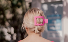 Teleties Flat Square Clip- Paradise Pink-Hair Clips-Dear Me Southern Boutique, located in DeRidder, Louisiana