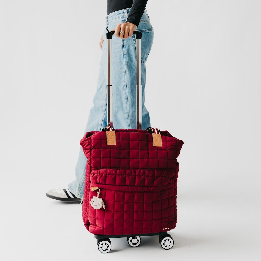 Tenley Quilted Tote Roller Bag-Tote Bag-Dear Me Southern Boutique, located in DeRidder, Louisiana