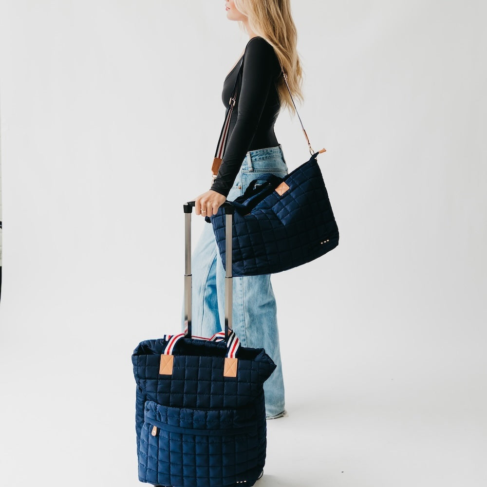 Tenley Quilted Tote Roller Bag-Tote Bag-Dear Me Southern Boutique, located in DeRidder, Louisiana