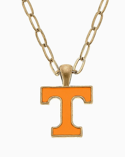 Tennessee Enamel Pendant Necklace-Game Day-Dear Me Southern Boutique, located in DeRidder, Louisiana