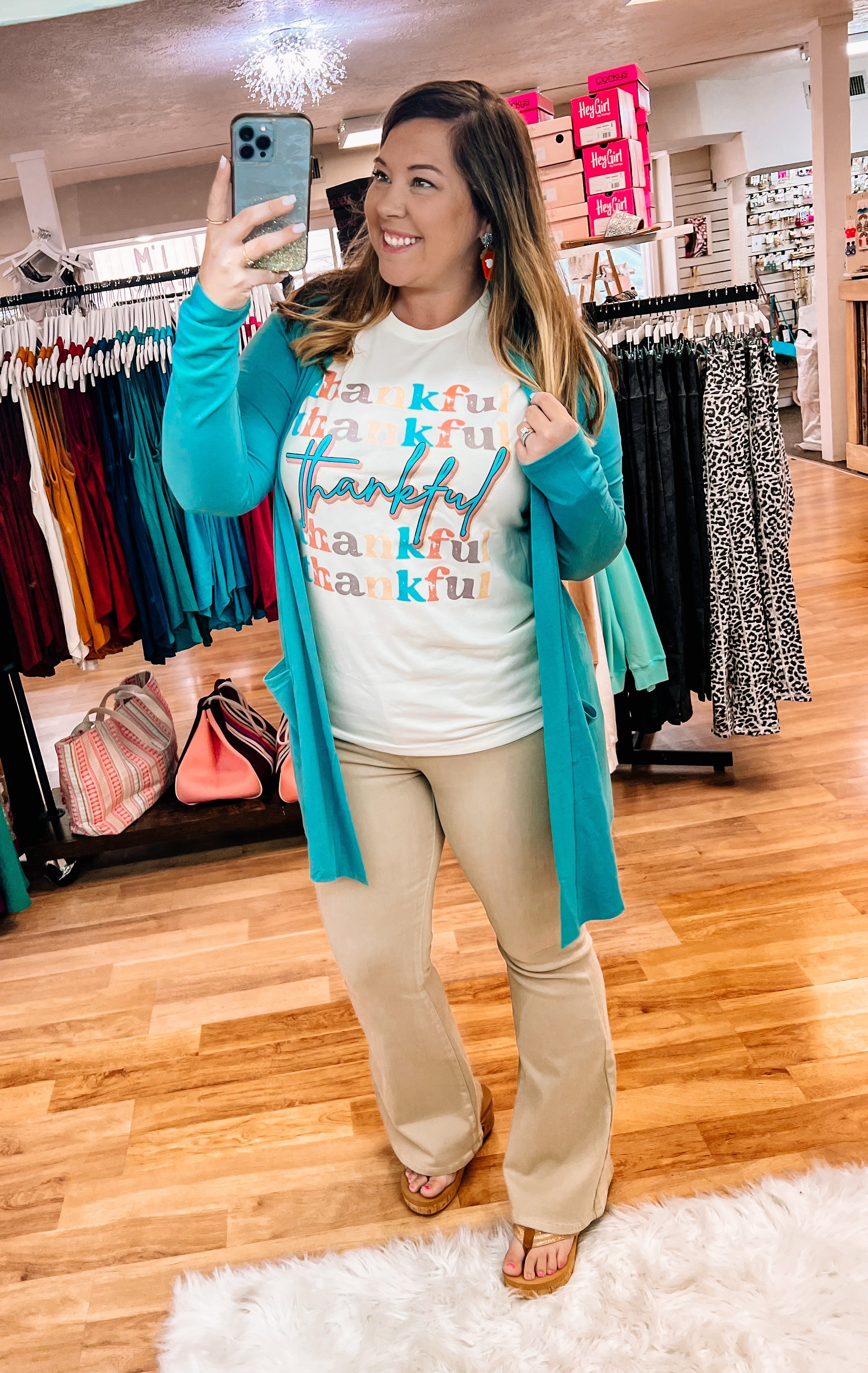 Thankful Tee - Adult-Graphic Tops-Dear Me Southern Boutique, located in DeRidder, Louisiana