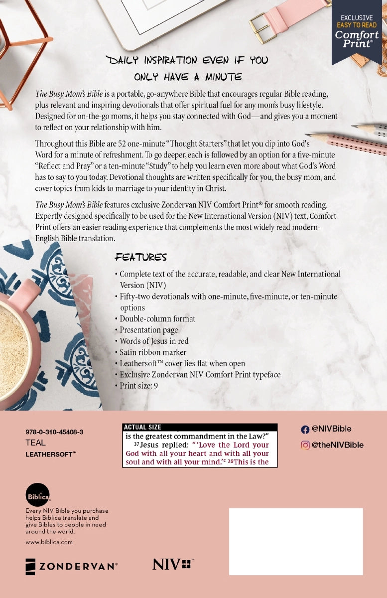 The Busy Mom's Bible - NIV-Books-Dear Me Southern Boutique, located in DeRidder, Louisiana