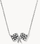 The Checkered Flag Pendant Necklace | Kendra Scott Sports Collection-Jewelry-Dear Me Southern Boutique, located in DeRidder, Louisiana