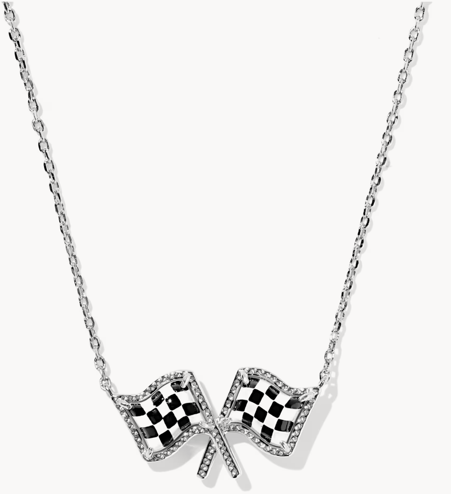 The Checkered Flag Pendant Necklace | Kendra Scott Sports Collection-Jewelry-Dear Me Southern Boutique, located in DeRidder, Louisiana