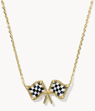 The Checkered Flag Pendant Necklace | Kendra Scott Sports Collection-Jewelry-Dear Me Southern Boutique, located in DeRidder, Louisiana