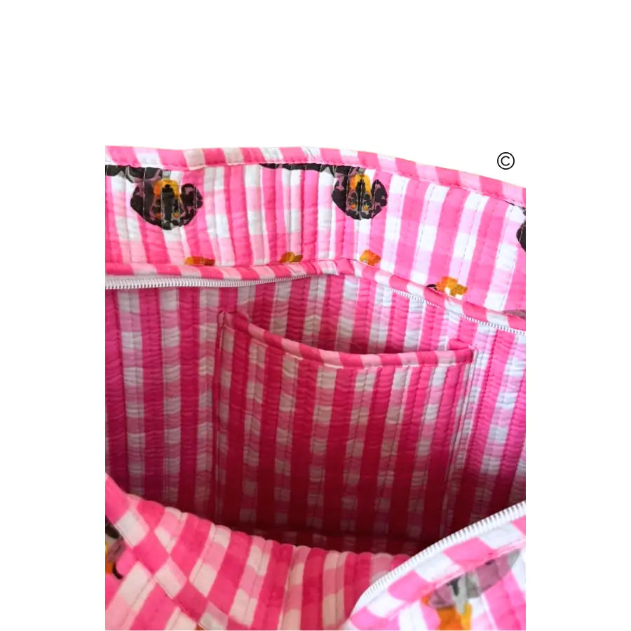 The Chloe Pink Dachshund Tote Bag-Tote Bags-Dear Me Southern Boutique, located in DeRidder, Louisiana