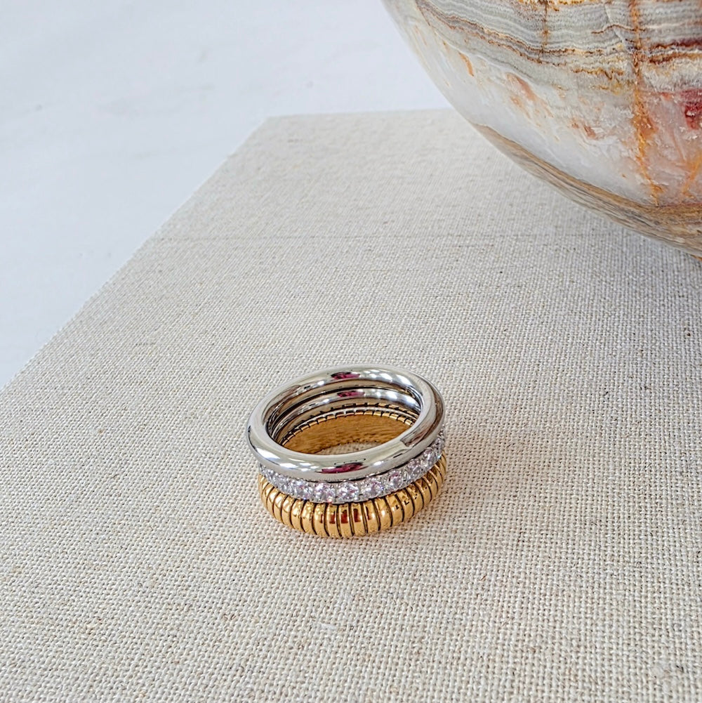 The Element Stack Ring Trio - WATERPROOF-Presales-Dear Me Southern Boutique, located in DeRidder, Louisiana
