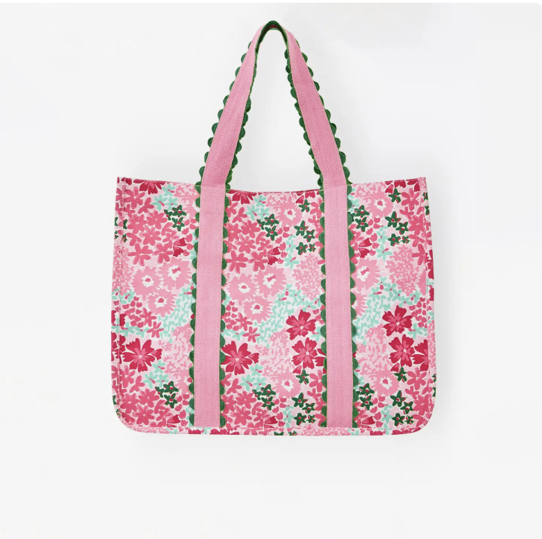 The Floral Reef Scallop Tote-Tote Bags-Dear Me Southern Boutique, located in DeRidder, Louisiana