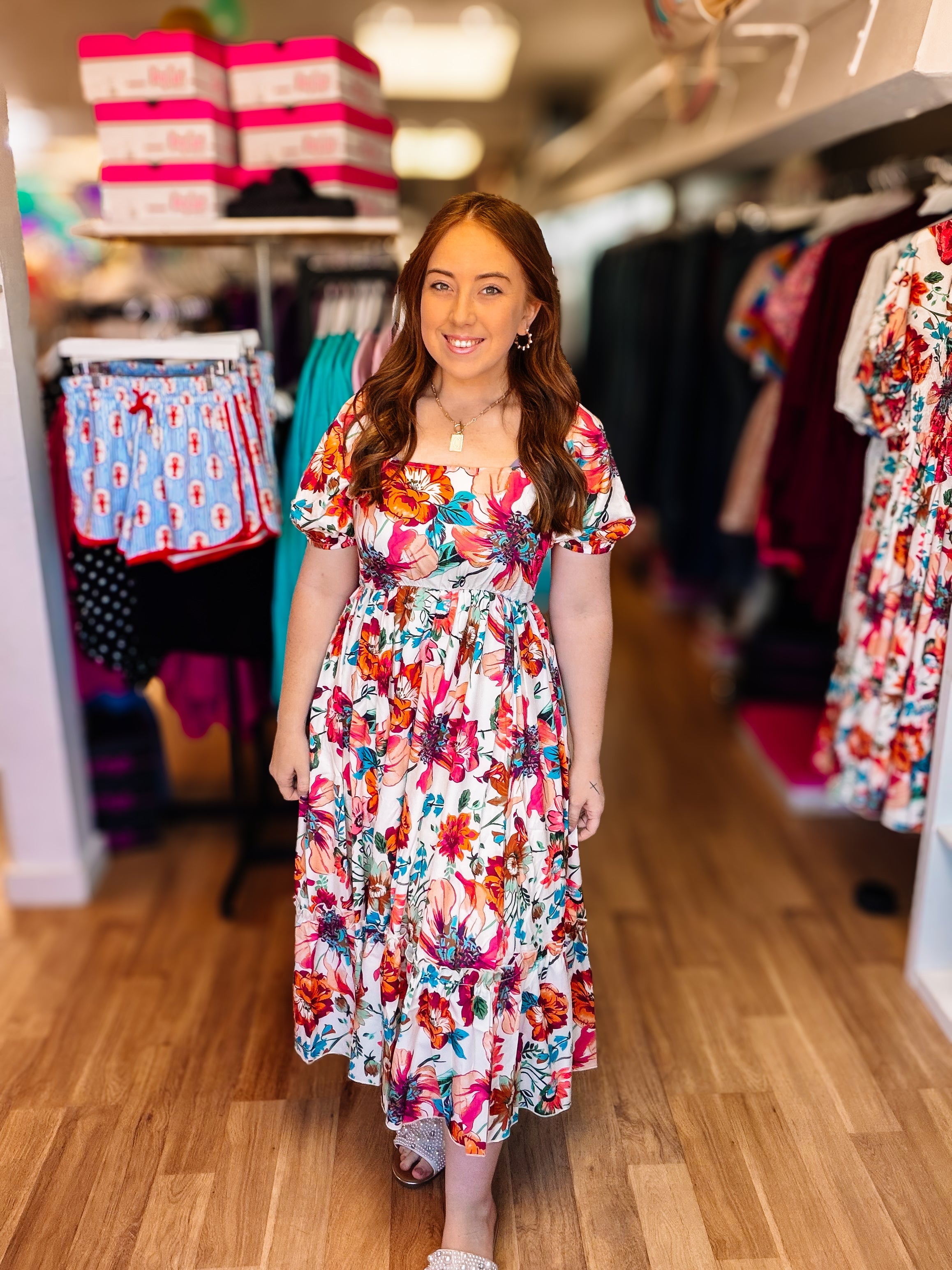 The Francesca Midi Dress-Dresses - Midi-Dear Me Southern Boutique, located in DeRidder, Louisiana