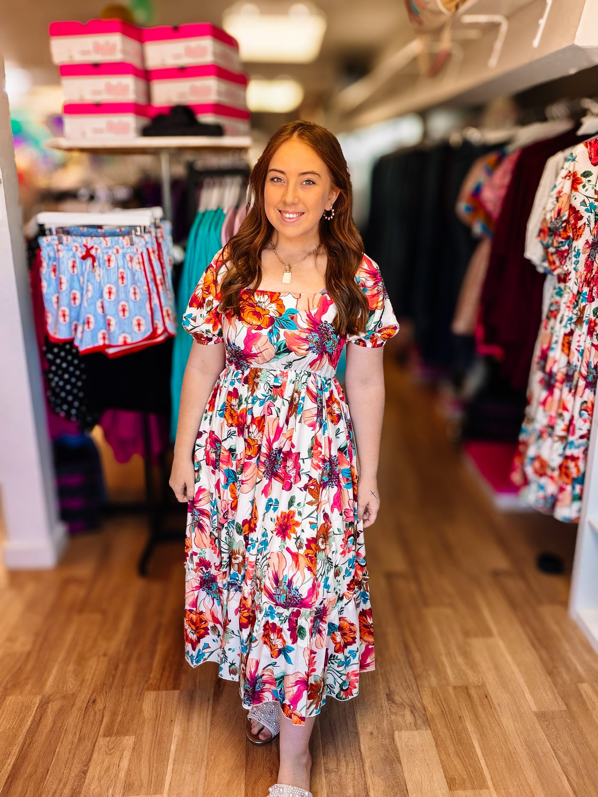 The Francesca Midi Dress-Dresses - Midi-Dear Me Southern Boutique, located in DeRidder, Louisiana